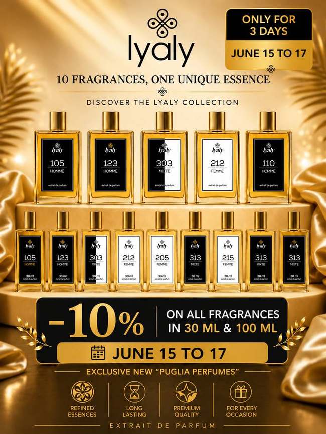 Iyaly Puglia Perfumes collection, 10 fragrances in 30ml and 100ml